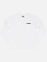 (I022070)COLLEGE SCRIPT SWEATSHIRT-WHT